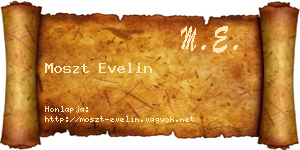 Moszt Evelin névjegykártya